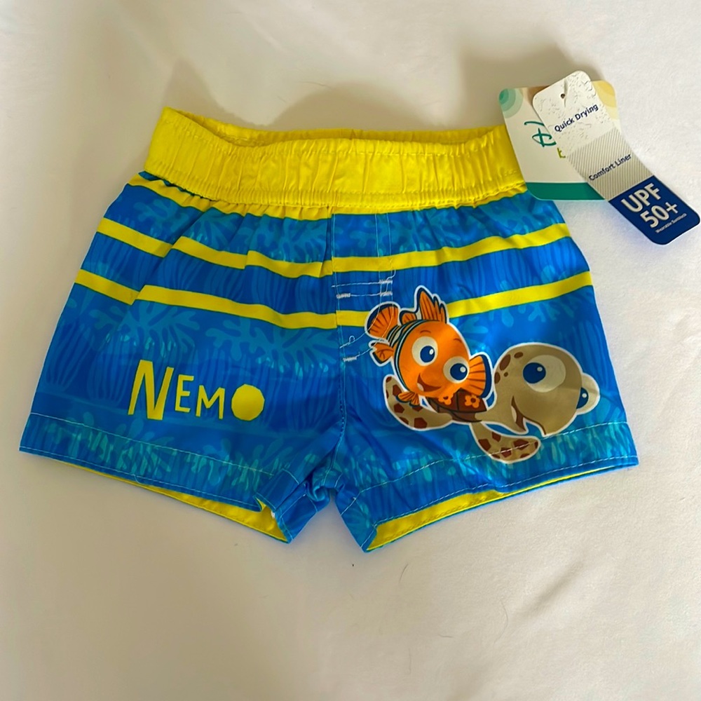 Brand New Disney Nemo swim trunks 3-6 months